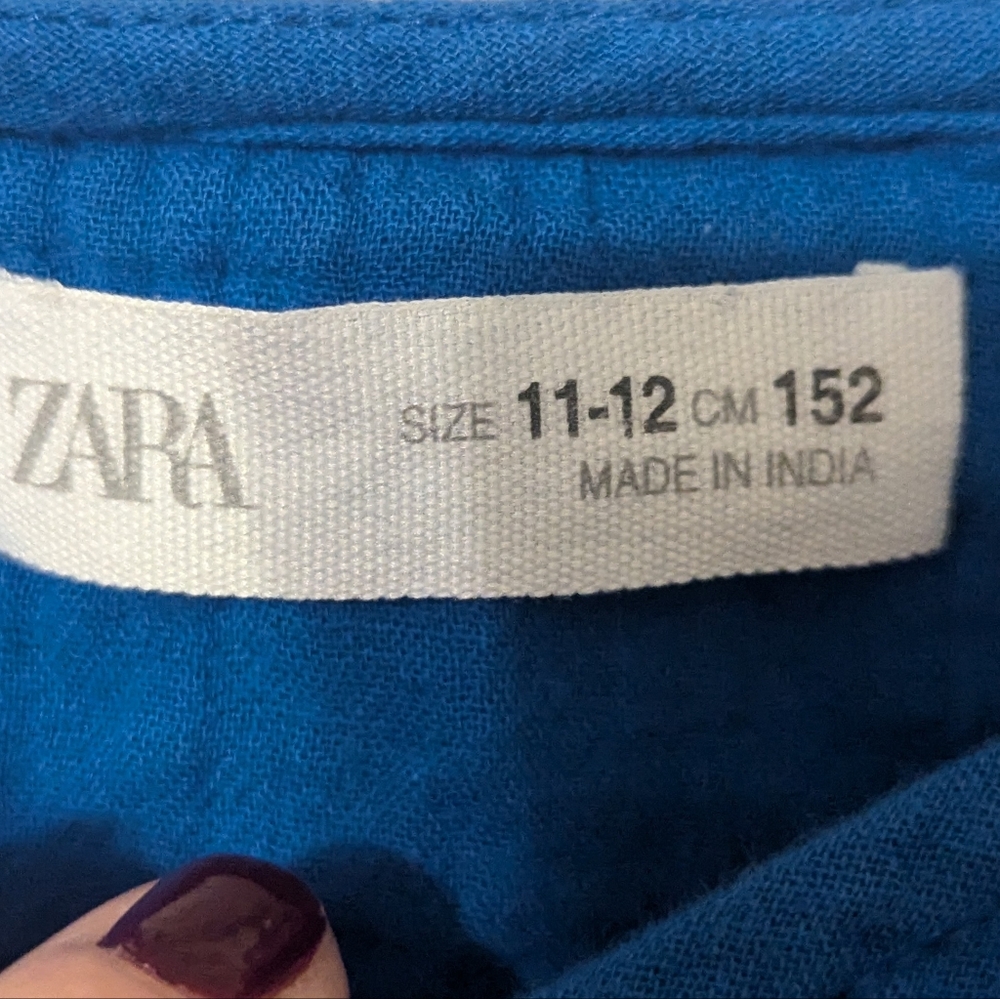 Zara Girl Embroidered blouse/ 11/12 years - Picture 4 of 5